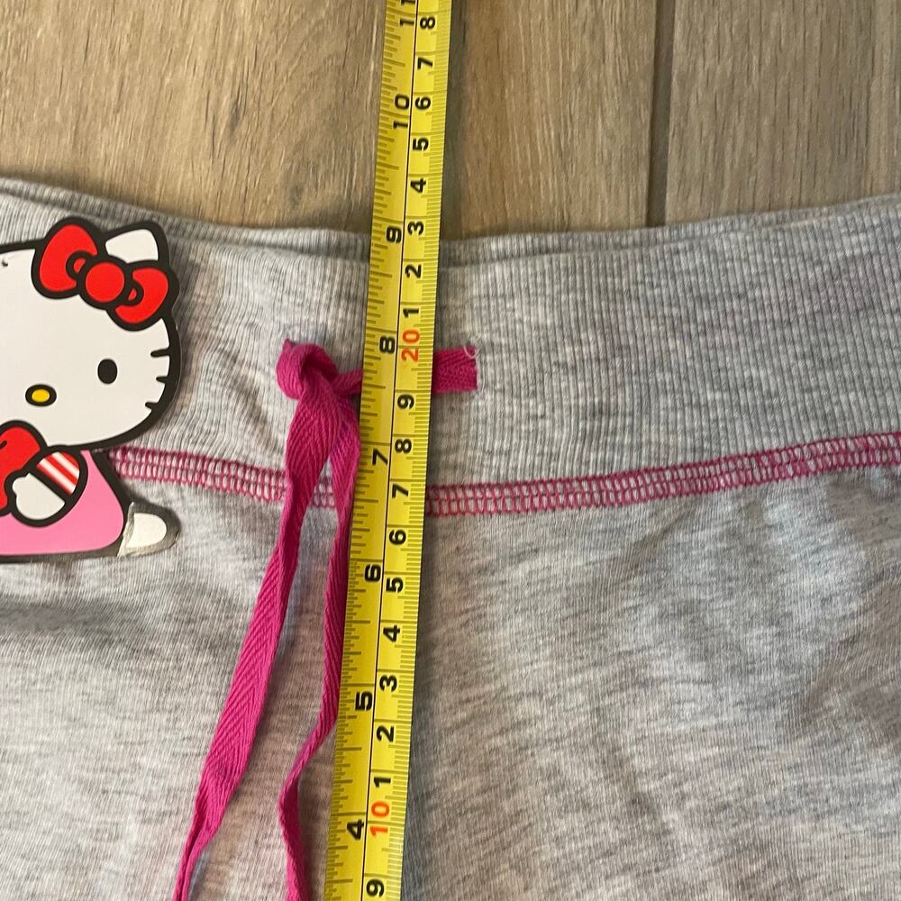 Hello Kitty Sanrio Lounge Jogger Pants Womens L Gray Pajama Sleepwear NWT - Picture 7 of 12